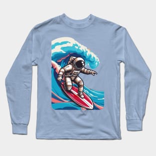 astronaut surfer Long Sleeve T-Shirt